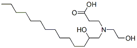 N-(2-hydroxyethyl)-N-(2-hydroxytetradecyl)beta-alanine Structure