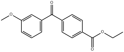 4-カルボエトキシ-3'-メトキシベンゾフェノン 化学構造式