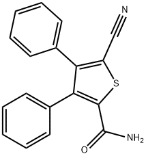 5-氰基-3,4-二苯基噻吩-碳酰氨, 70541-98-9, 结构式