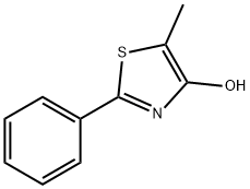 5-甲基-2-苯基噻唑-4-醇, 70547-26-1, 结构式