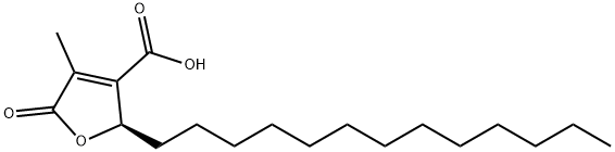 (R)-2-tridecyl-2,5-dihydro-4-methyl-5-oxo-3-furoic acid,70579-62-3,结构式