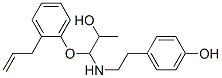 4-hydroxyphenethylamino-3-(2-allyl)phenoxypropan-2-ol 化学構造式