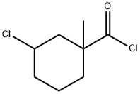 Cyclohexanecarbonyl chloride, 3-chloro-1-methyl- (9CI) 化学構造式