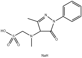 1-[(4,5-Dihydro-3-Methyl-5-oxo-1-phenyl-1H-pyrazol-4-yl)MethylaMino]Methanesulfonic Acid SodiuM Salt Structure