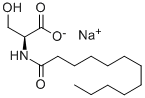 N-(1-オキソドデシル)-L-セリンナトリウム 化学構造式