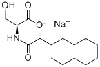 N-十二碳酰-L-丝氨酸钠,70609-64-2,结构式