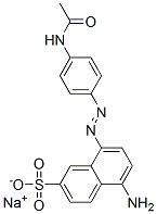 8-[[4-(アセチルアミノ)フェニル]アゾ]-5-アミノ-2-ナフタレンスルホン酸ナトリウム 化学構造式