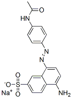 8-[[4-(Acetylamino)phenyl]azo]-5-amino-2-naphthalenesulfonic acid sodium salt Structure