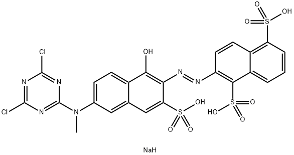 2-[1-ヒドロキシ-3-[(ソジオオキシ)スルホニル]-6-[メチル(4,6-ジクロロ-1,3,5-トリアジン-2-イル)アミノ]ナフタレン-2-イルアゾ]ナフタレン-1,5-ビス(スルホン酸ナトリウム)