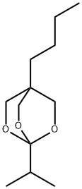 4-butyl-1-(1-methylethyl)-2,6,7-trioxabicyclo[2.2.2]octane 化学構造式