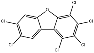 1,2,3,4,7,8-Hexachlorodibenzofuran Structure