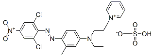 1-[2-[[4-[(2,6-dichloro-4-nitrophenyl)azo]-m-tolyl]ethylamino]ethyl]pyridinium hydrogen sulphate|