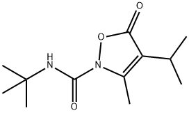 2(5H)-Isoxazolecarboxamide,  N-(1,1-dimethylethyl)-3-methyl-4-(1-methylethyl)-5-oxo- 化学構造式