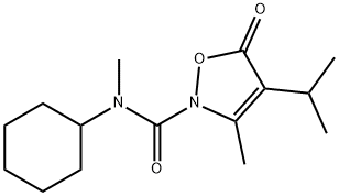 2(5H)-Isoxazolecarboxamide,  N-cyclohexyl-N,3-dimethyl-4-(1-methylethyl)-5-oxo- Struktur
