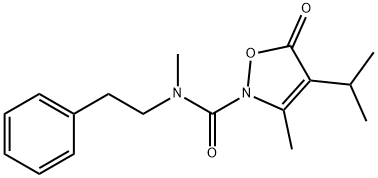 2(5H)-Isoxazolecarboxamide,  N,3-dimethyl-4-(1-methylethyl)-5-oxo-N-(2-phenylethyl)- Struktur