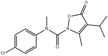 2(5H)-Isoxazolecarboxamide,  N-(4-chlorophenyl)-N,3-dimethyl-4-(1-methylethyl)-5-oxo- Structure