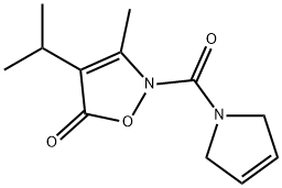 5(2H)-Isoxazolone,  2-[(2,5-dihydro-1H-pyrrol-1-yl)carbonyl]-3-methyl-4-(1-methylethyl)- 化学構造式