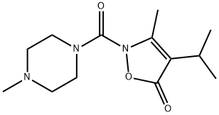 Piperazine,  1-methyl-4-[[3-methyl-4-(1-methylethyl)-5-oxo-2(5H)-isoxazolyl]carbonyl]-  (9CI) Structure