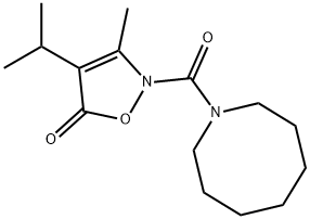 Azocine,  octahydro-1-[[3-methyl-4-(1-methylethyl)-5-oxo-2(5H)-isoxazolyl]carbonyl]-  (9CI) Structure
