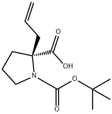 BOC-(S)-Α-烯丙基脯氨酸 结构式