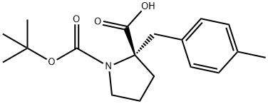 BOC-(S)-ALPHA-(4-METHYLBENZYL)-PROLINE,706806-63-5,结构式