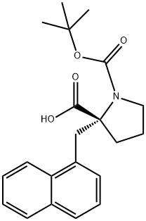 BOC-(R)-ALPHA-(1-NAPHTHALENYLMETHYL)-PROLINE Structure
