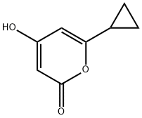 2H-Pyran-2-one, 6-cyclopropyl-4-hydroxy- (9CI) 化学構造式