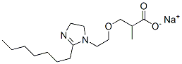 sodium 3-[2-(2-heptyl-4,5-dihydro-1H-imidazol-1-yl)ethoxy]isobutyrate,70682-69-8,结构式