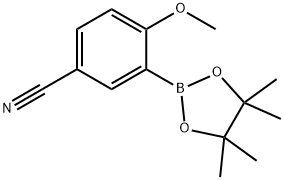 5-CYANO-2-METHOXYPHENYLBORONIC ACID PINACOL ESTER, 706820-96-4, 结构式