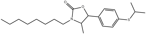 4-methyl-5-[4-[(1-methylethyl)thio]phenyl]-3-octyloxazolidin-2-one 结构式