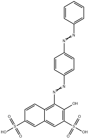 3-Hydroxy-4-[4-(phenylazo)phenylazo]-2,7-naphthalenedisulfonic acid Structure