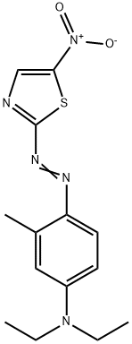 N,N-ジエチル-3-メチル-4-[(5-ニトロ-2-チアゾリル)アゾ]ベンゼンアミン 化学構造式