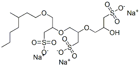 2-(2-Hydroxy-3-sulfopropoxy)-3-[1-[[(3-methylheptyl)oxy]methyl]-2-sulfoethoxy]-1-propanesulfonic acid trisodium salt,70776-16-8,结构式