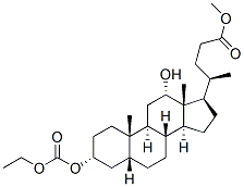 methyl 3alpha-[(ethoxycarbonyl)oxy]-12alpha-hydroxy-5beta-cholan-24-oate 结构式