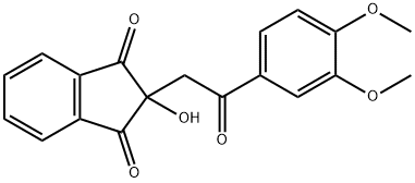 2-[2-(3,4-dimethoxyphenyl)-2-oxoethyl]-2-hydroxy-1H-indene-1,3(2H)-dione Structure