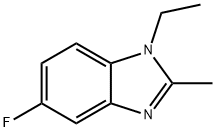 1-エチル-5-フルオロ-2-メチルベンズイミダゾール 化学構造式