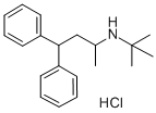 N-(4,4-diphenylbutan-2-yl)-2-methyl-propan-2-amine hydrochloride Struktur