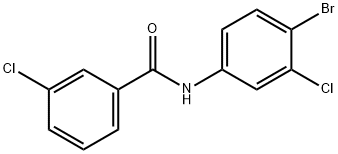 3-Chloro-N-(3-fluoro-4-broMophenyl)benzaMide, 97% 化学構造式