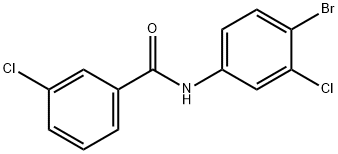 3-氯-N-(3-氟-4-溴苯基)苯甲酰胺, 708214-13-5, 结构式