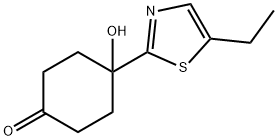 Cyclohexanone, 4-(5-ethyl-2-thiazolyl)-4-hydroxy- (9CI) Struktur