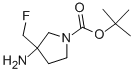 1-BOC-3-(氟甲基)吡咯烷-3-胺,708274-54-8,结构式