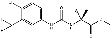 methyl 2-[[4-chloro-3-(trifluoromethyl)phenyl]carbamoylamino]-2-methyl -propanoate,70842-02-3,结构式