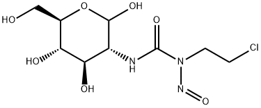 2-((3-chloroethyl)-3-nitrosoureido)glucopyranose 结构式