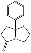 2,3,7,7a-テトラヒドロ-7a-フェニルピロロ[2,1-b]オキサゾール-5(6H)-オン 化学構造式