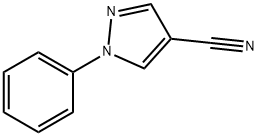1 -苯基-1H -吡唑- 4 -腈, 709-04-6, 结构式