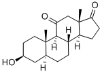 5ALPHA-Androstan-3B-ol-11,17-dione,7090-90-6,结构式