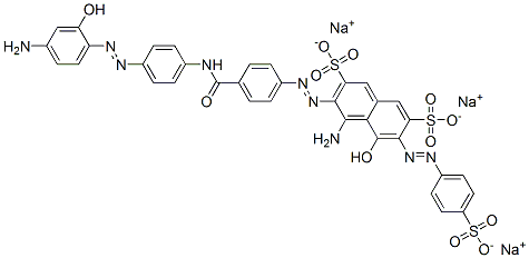 trisodium 4-amino-3-[[4-[[[4-[(4-amino-2-hydroxyphenyl)azo]phenyl]amino]carbonyl]phenyl]azo]-5-hydroxy-6-[(4-sulphonatophenyl)azo]naphthalene-2,7-disulphonate|