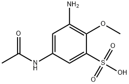 5-acetamido-3-amino-2-methoxybenzenesulphonic acid Structure