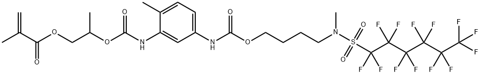 2-[[[[2-methyl-5-[[[4-[methyl[(tridecafluorohexyl)sulphonyl]amino]butoxy]carbonyl]amino]phenyl]amino]carbonyl]oxy]propyl methacrylate Structure
