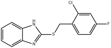 1H-BENZIMIDAZOLE, 2-[[(2-CHLORO-4-FLUOROPHENYL)METHYL]THIO]- 结构式